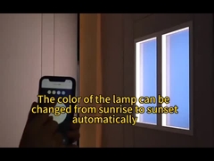 Cambio circadiano llevado de la temperatura de color de Rhytham de la ventana del panel de la luz del sol artificial falsa de la luz