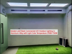 Iluminación exterior LED comercial moderna y elegante en aleación de aluminio con temperatura de color claro 2100K-7500K