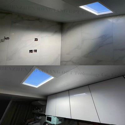 comprar 110V 220V 120x60 LED Panel de techo de tragaluz falso imita el control Tuya Alexa Fabricación en línea