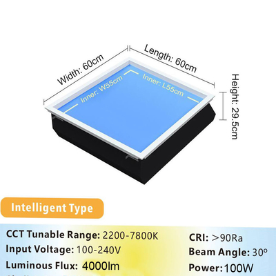 comprar 95 RA No parpadeo LEDs 50 000H Falso panel de claraboya ajustable Luz inteligente Tuya Blanco Fabricación en línea