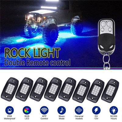 comprar Multi Scene 8 Pod RGB Rock Lights Control de aplicación estable con modo de música Fabricación en línea