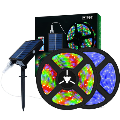 comprar Tira de luces solares CCT 2700K-6500K para jardín RGB resistente a la intemperie Fabricación en línea