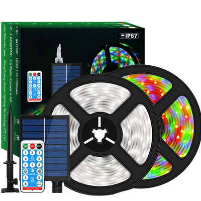 comprar Luces de tira impermeables SMD2835 solares, tira accionada solar estable del RGB LED Fabricación en línea