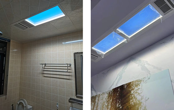 comprar Transmisión de luz 95% Paneles de claraboyas falsos con Tuya Remote, iluminación de energía cálida blanca Fabricación en línea