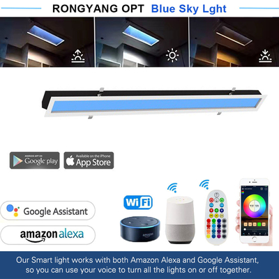 Luz de techo de cielo inteligente de 40W luz realista de día control remoto / APP controlado voltaje global