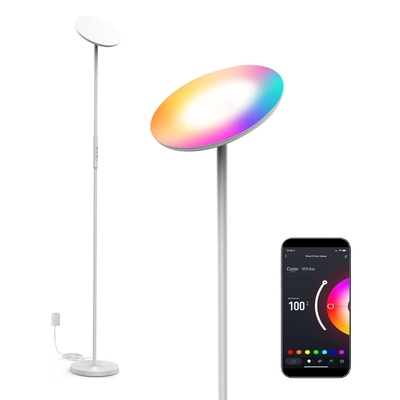 Lámpara derecha práctica multicolora del RGB, lámpara de la esquina de 2000 lúmenes DIY RGB