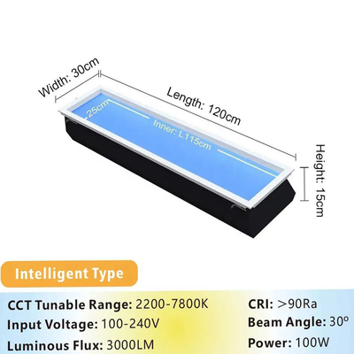 Dos modos CCT luz de cielo LED artificial activada por voz con control remoto