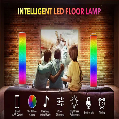 Control elegante de la aplicación del teléfono de la lámpara de pie de la esquina del polipropileno 20W RGB 16 millones de colores
