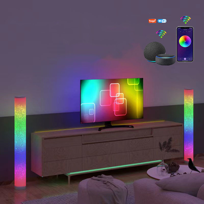 Control elegante del App de la lámpara de pie de la esquina RGB de aluminio de Dimmable 16 millones de colores