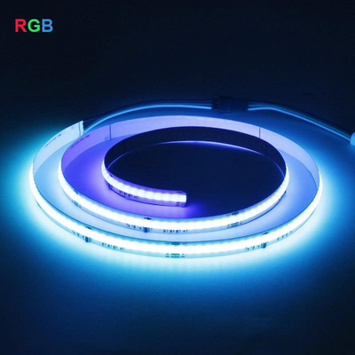 Práctica tira LED COB 3000K 5000K RGB para habitación 12V 24V Ancho 10mm