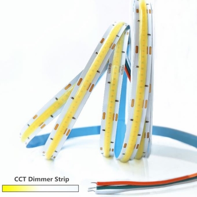 COB CCT 2500K Tira de luces LED de silicona regulable multipropósito
