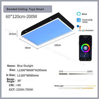 Smart Tuya Iluminación circadiana LED Fenómeno artificial IP44 a prueba de agua 2200K-7500K 30 grados ajustable