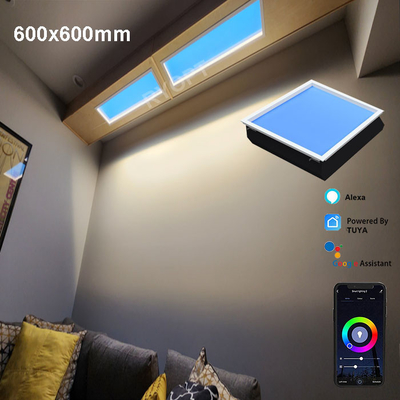 El cielo azul artificial llevó el panel de techo del tragaluz 600x600 Dimmable ultra enrarece a Dali 1V-10V