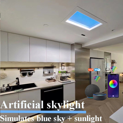 Dimmable Tuya Smart Wifi llevó el falso tragaluz falso artesona la luz del sol artificial circadiana