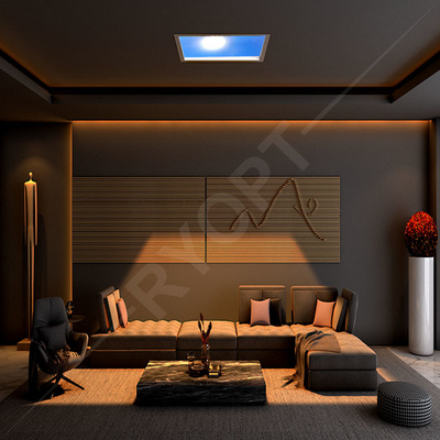 Luz azul artificial del cielo inteligente Tuya natural de techo brillante panel de claraboya LED 350W
