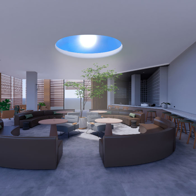 Lámparas de paneles de techo de cielo LED artificiales 100W Control ajustable Tuya Alexa