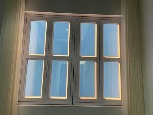 Luz de ventana inteligente de 160W de brillo, regulable, sin parpadeo, simulación de luz diurna para interiores sin ventanas