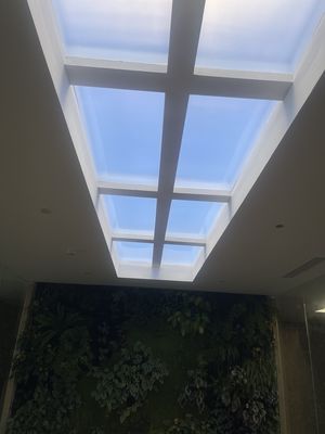 Tragaluz LED artificial empotrado para fuente de luz LED de 150W y método de instalación empotrada