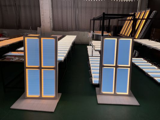 Luz de ventana falsa crea luz solar natural y cielo azul utilizando iluminación LED de dispersión de Rayleigh